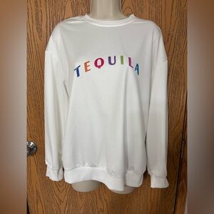 White Graphic Women's Sweater